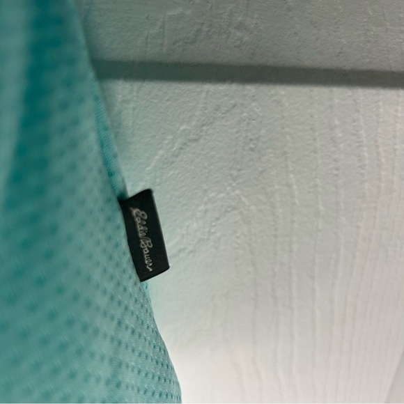 🍭Eddie Bower Aqua Short Sleeve Hoodie Dress with Front Pocket size 5 - Picture 4 of 5